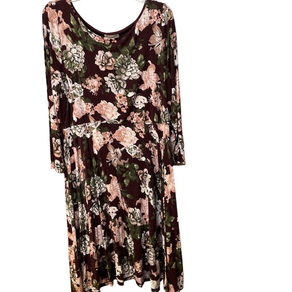 LOFT OUTLET UEC Womens size XL red floral 3/4 length sleeve white green burgundy - Picture 6 of 15